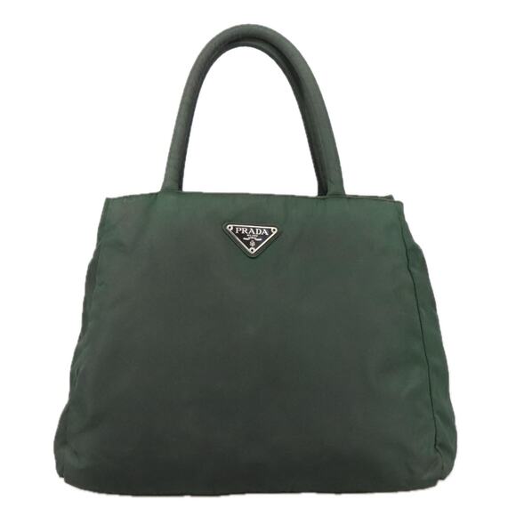 PRADA Hand Bag Nylon Green - Picture 2 of 9